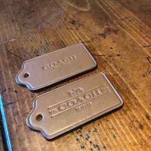 Coach leather hangtags